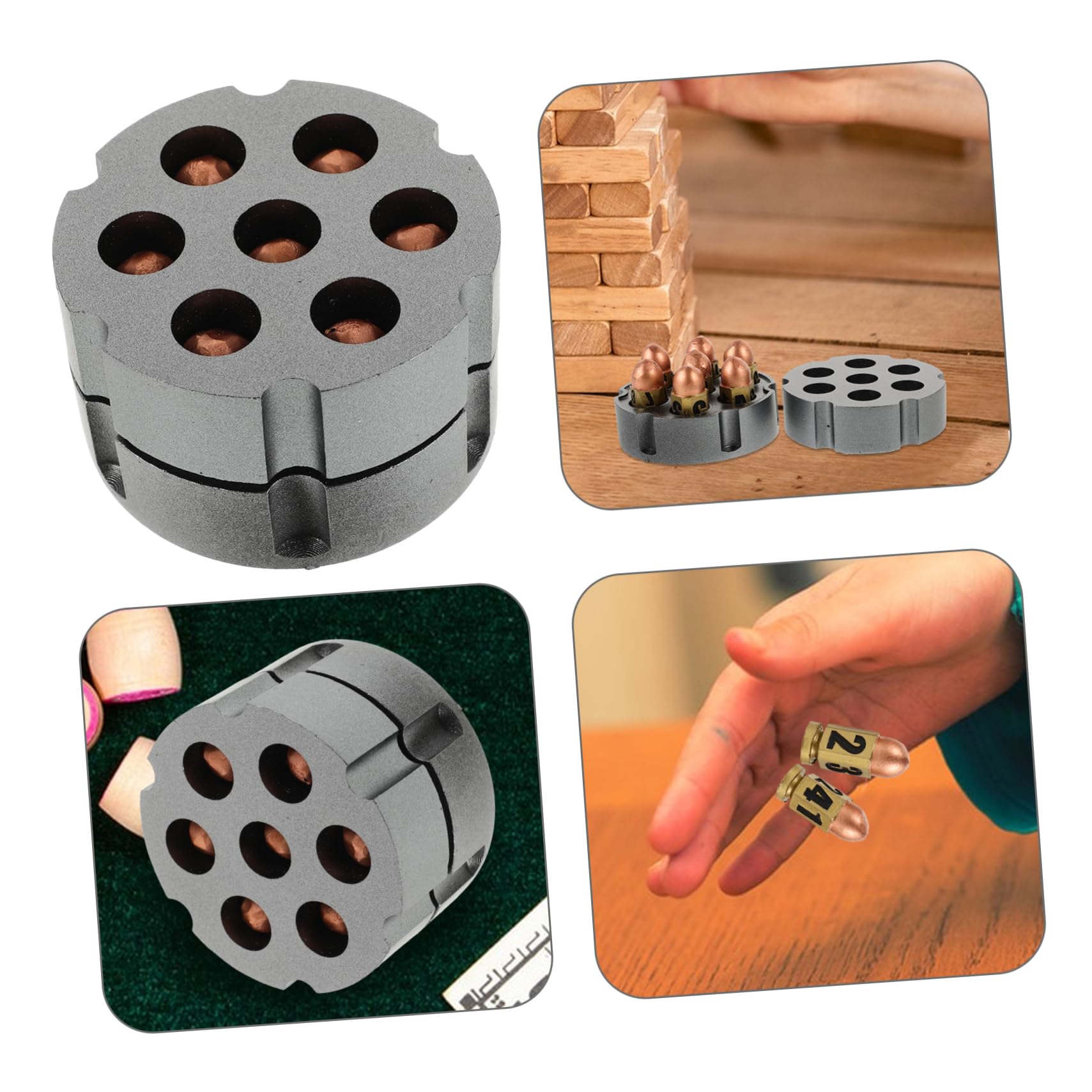 ibasenice Set di Dadi da Gioco di Ruolo in Resina con Base, 16mm, Superficie Liscia e Resistente, per Giochi da Tavolo e Casa