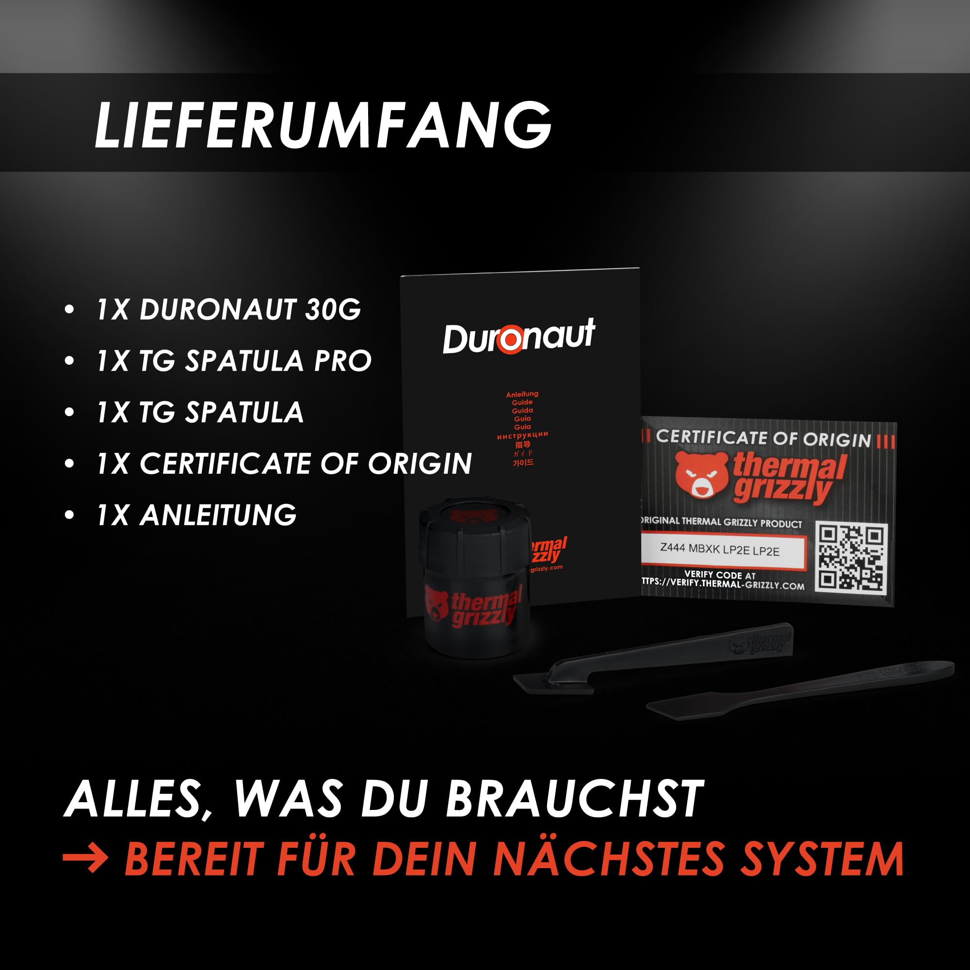 Thermal Grizzly Duronaut 30g Wärmeleitpaste für CPU, GPU, Konsolen