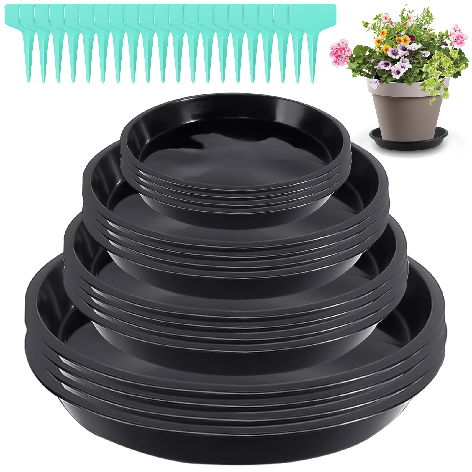 Set 20 Vasi Neri Per Piante Vasi Da Fiori In Plastica 5 Litri - Set Da 20, Colore Nero, Per Esterni, Forma Rotonda Dragonball Ps5