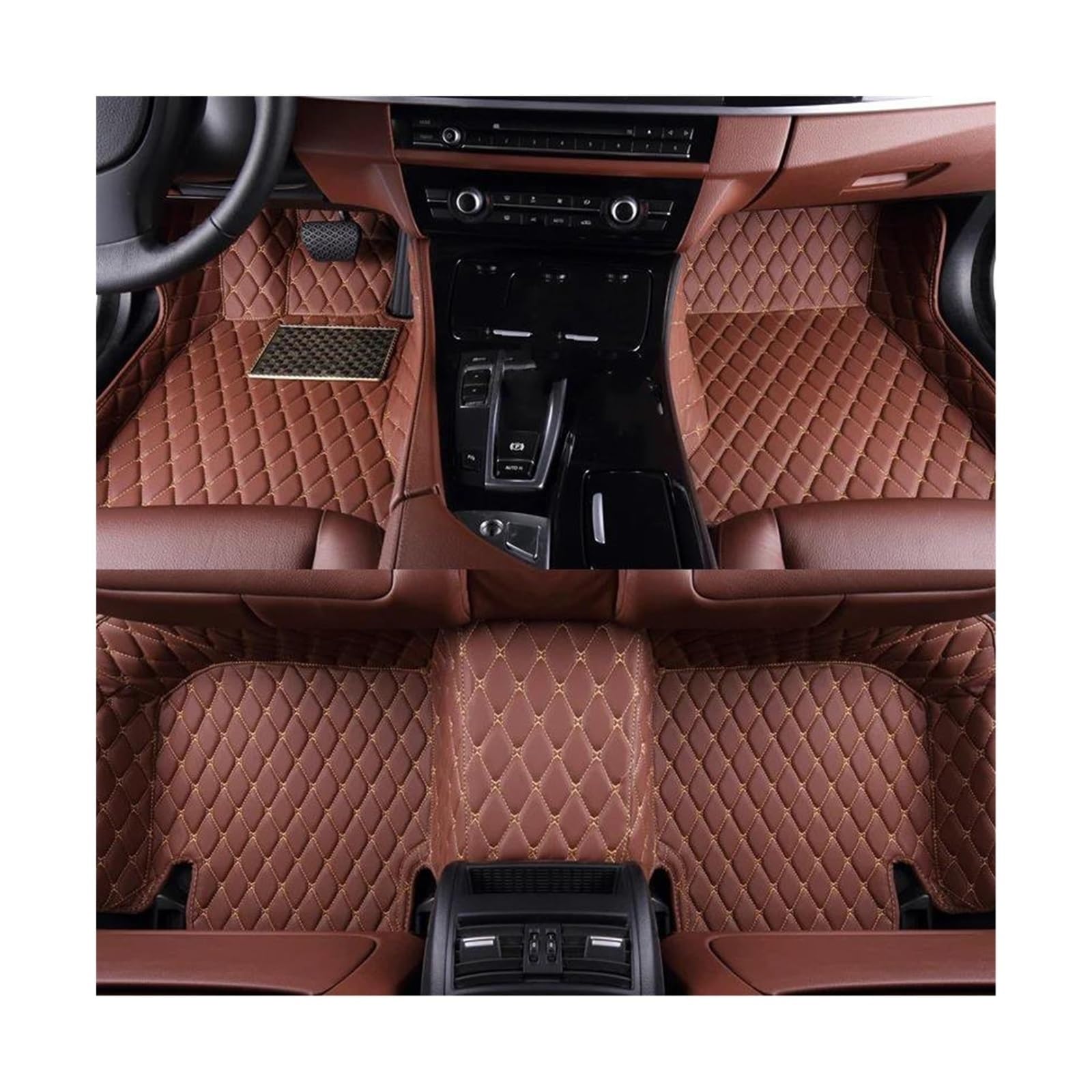 Tapis de sol voiture personnalisé en cuir contre usure et saleté Jetta 2011-2017