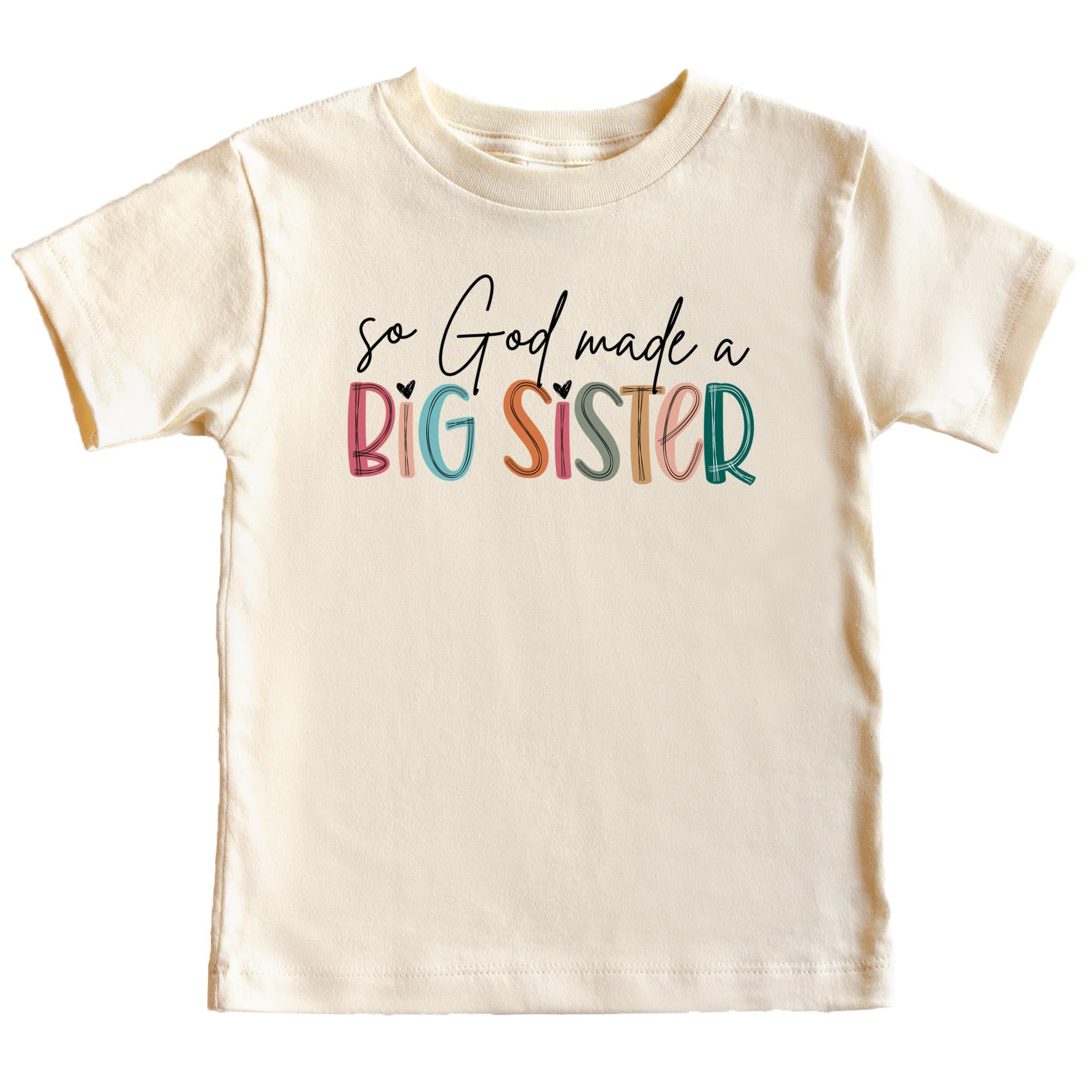 Olive Loves Apple God Made a Big Sister Shirt for Toddler and Youth Girls