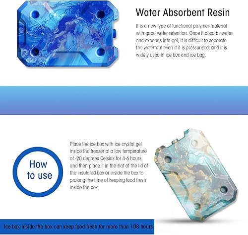 Miniatura 4 de Enfriador de camping aislado de 6 litros, caja portátil de hielo duro, enfriadores de automóvil, retención de hielo, enfriador duro para mantener el