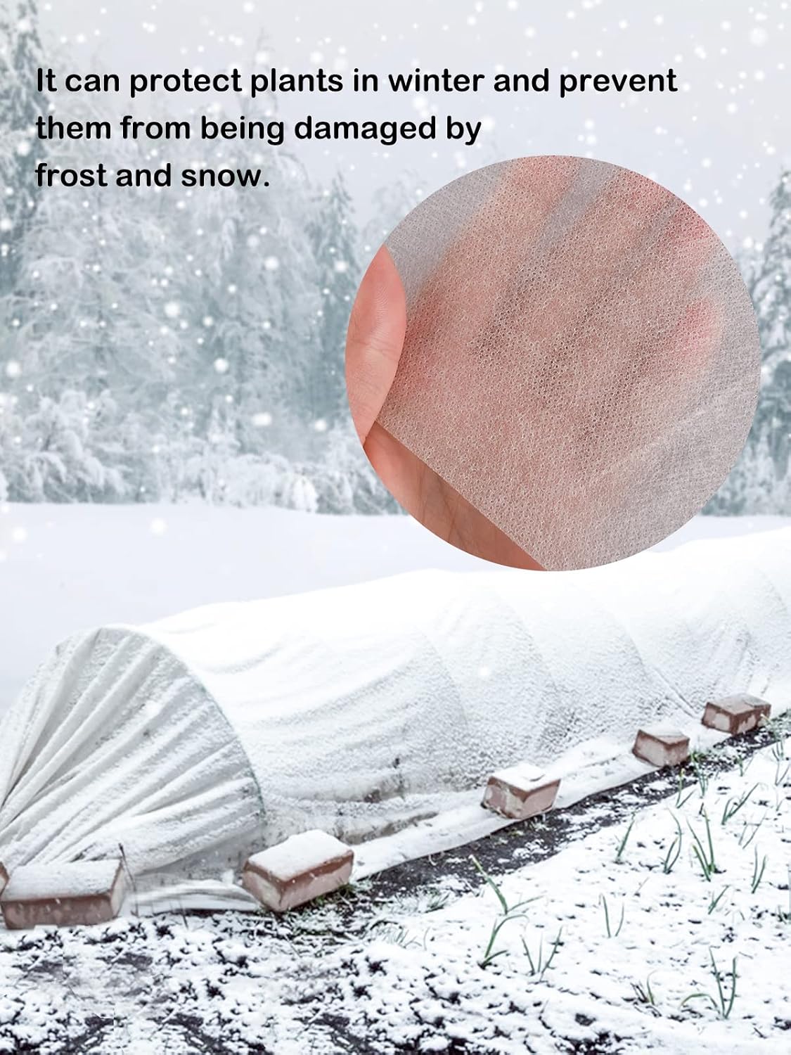 Abimars Plant Covers Freeze Protection 0.88 oz/yd², 9.8ft x 32.8ft Reusable Floating Row Cover for Garden, Frost Cloth Plant Freeze Protection, Plant Blanket for Outdoor Plants