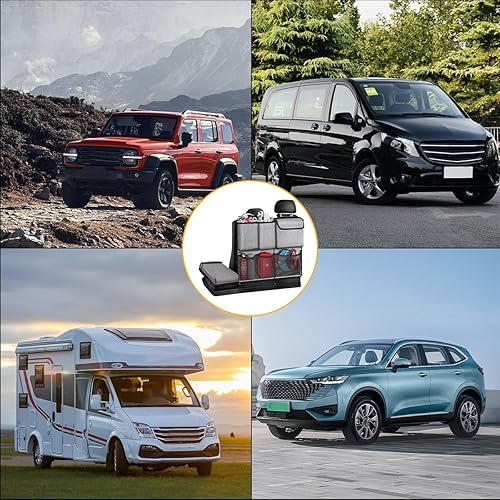 Miniatura 6 de Mandark Organizador de maletero de automóvil, contenedor de almacenamiento desmontable para colgar en el respaldo del asiento del vehículo con
