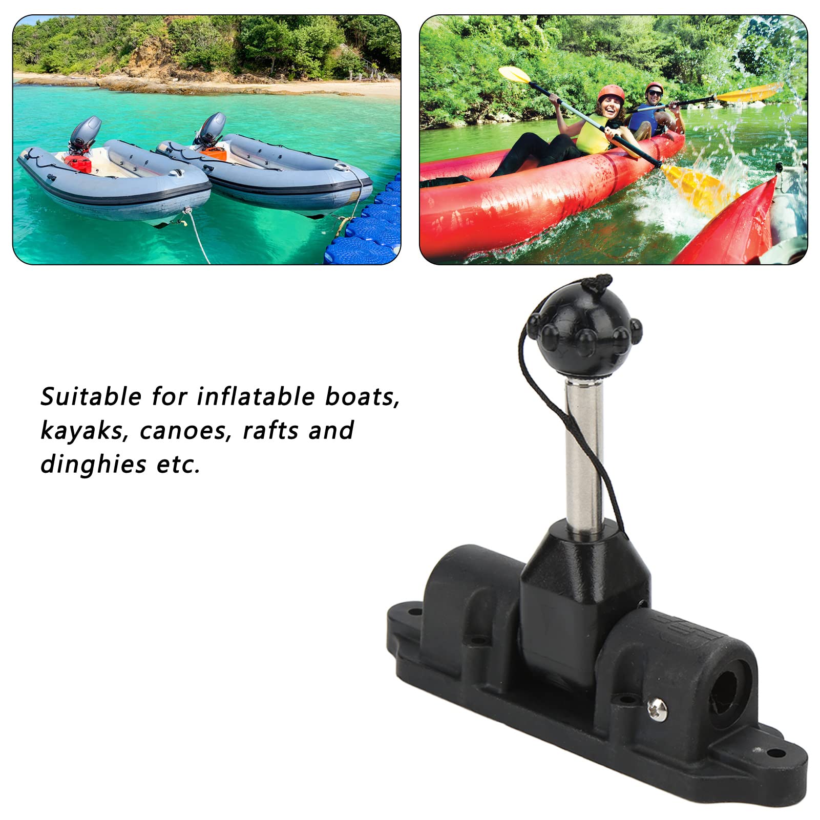 Connettore Per Pagaia Kayak Alomejor - Diametro 28mm, Nero, Per DIY E Canoa - Foto 11