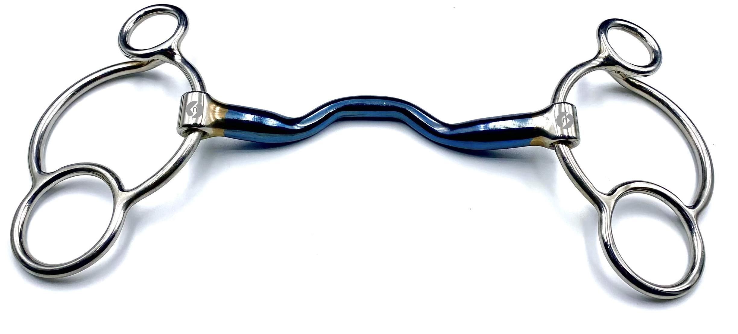 OTTE Universal Blue Sweet Iron Port Mouthpiece Ported Horse Bit Snaffle (5.25")
