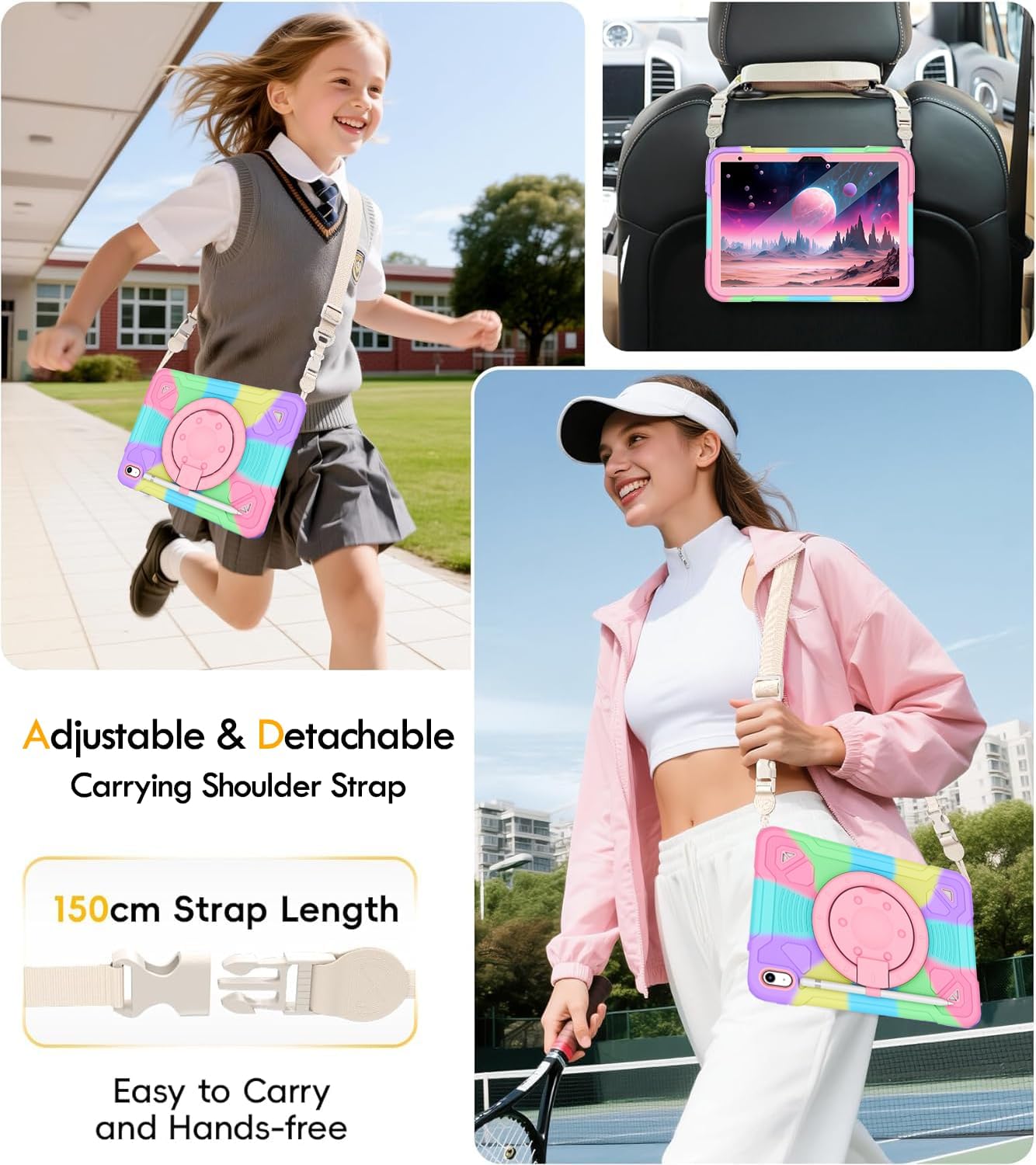DreamerX Kids Case for iPad (A16) 11th/10th Generation-11/10.9" Cute Cover image 4