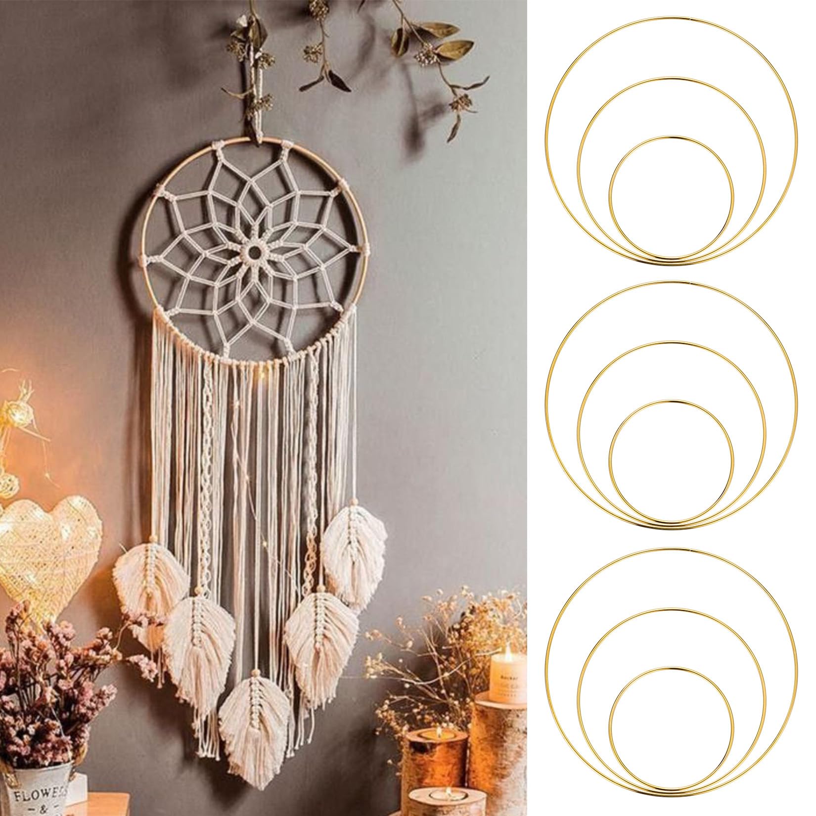 1/10PCS Bruiloft accessoires DIY Decoratie Muur Decor Bamboe Cirkel Bruiloft Decor kopen vanaf een prijs van 2.66