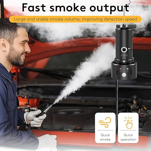 Miniatura 5 de Kit profesional de máquina de humo automotriz, detector de fugas de combustible EVAP y probador de fugas de humo para automóvil, camión, motor de 12