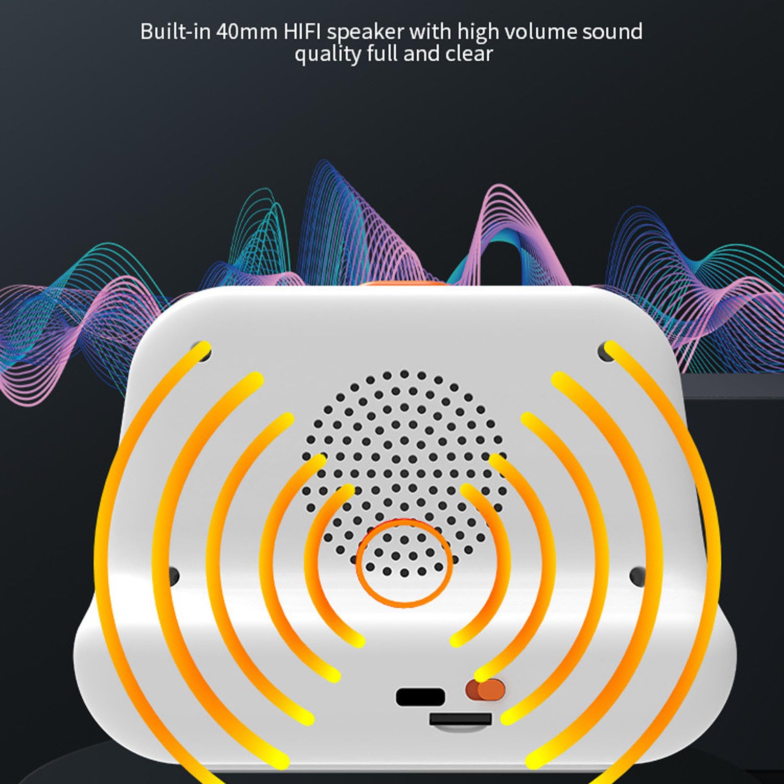 TOPINCN Máquina de Aprendizaje de Inteligencia Artificial, Reloj Despertador Inteligente, Máquina de Sonido para Despertar para Niños Pequeños, Socio Digital para Niñas y Niños