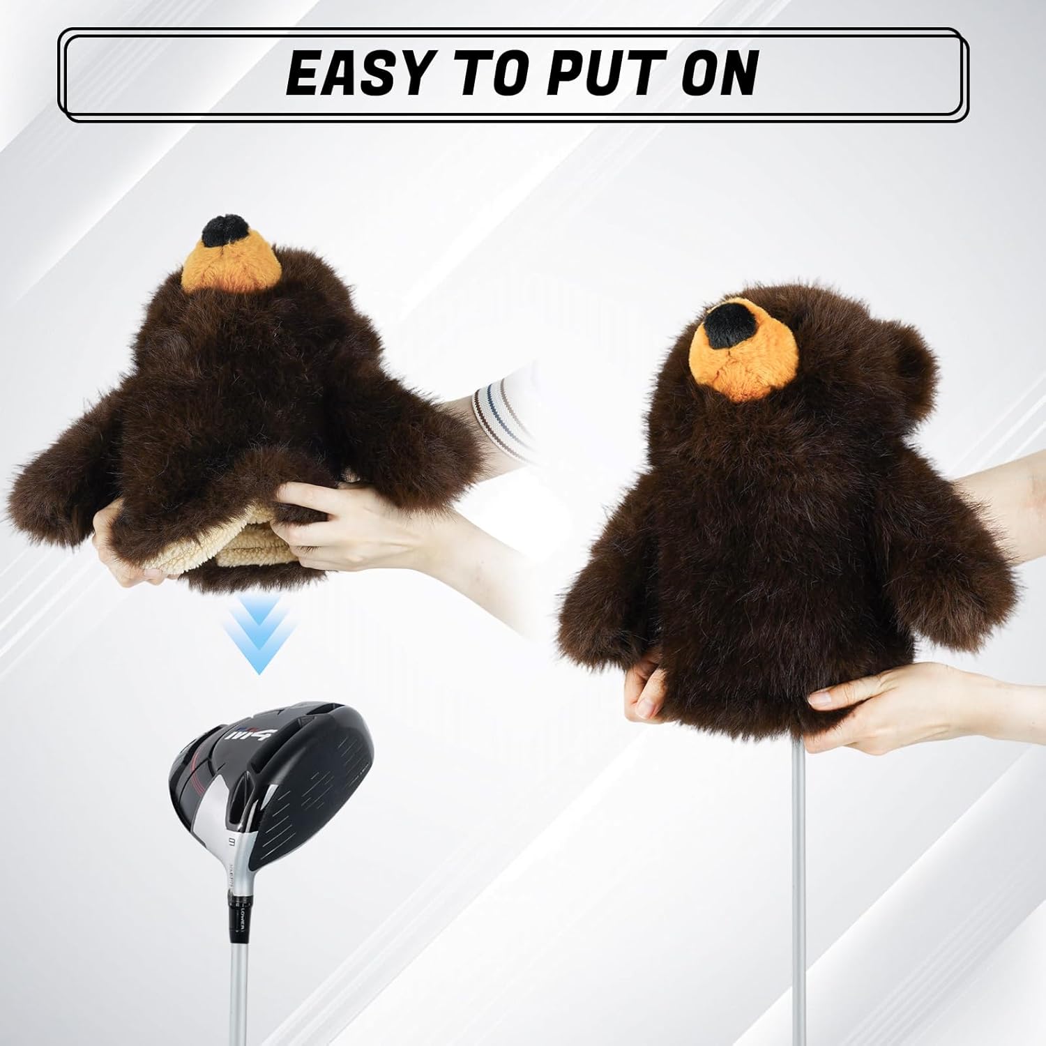 Animal Zoo Golf Driver Headcover Premium Plush Novelty Driver Headcovers Funny Golf Club Covers Protection Men's Golf Gear Driver Headcover for Men and Women