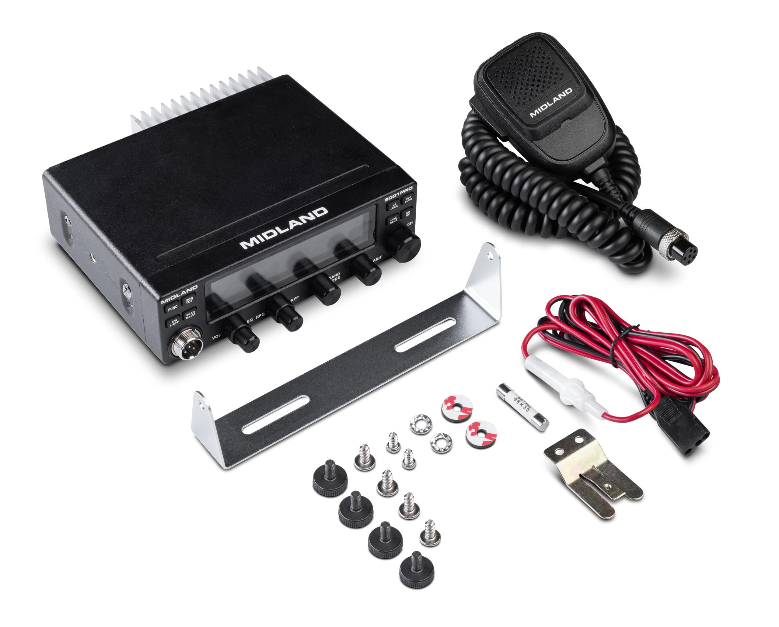 Midland 8001 Pro CB Single Side Band Ecran LCD Multicolore Filtre NR Echo 6 Niveaux