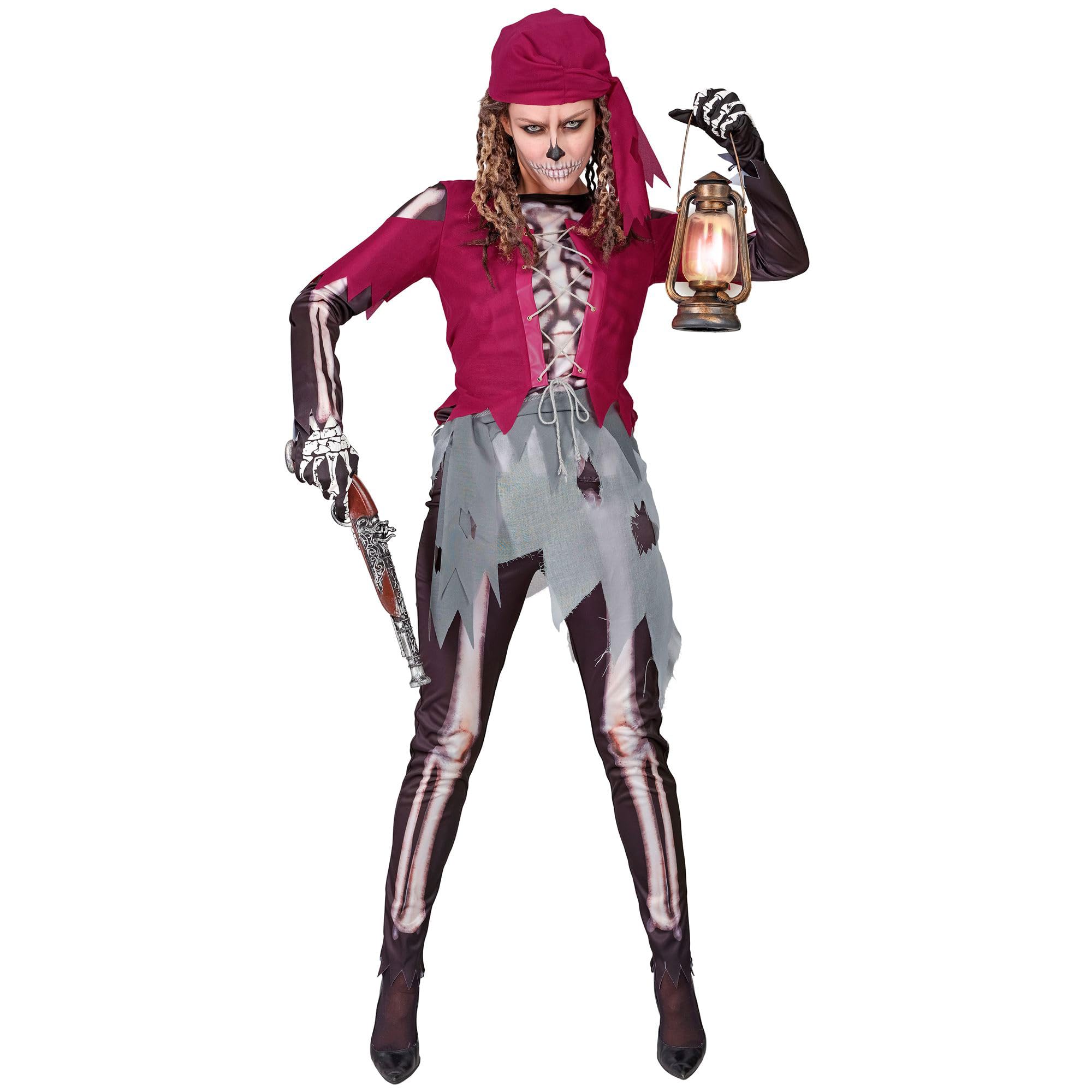 W WIDMANN MILANO Party Fashion 88402 Kostüm Skelett Costume Skeleton Pirate, Multicoloured, M