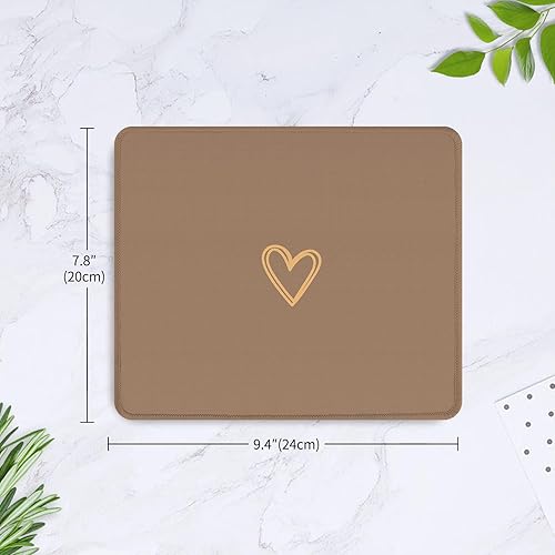 Miniatura 7 de Seorsok Alfombrilla de mouse cuadrada estética con forma de corazón, diseño personalizado para oficina y hogar, alfombrilla de mouse divertida