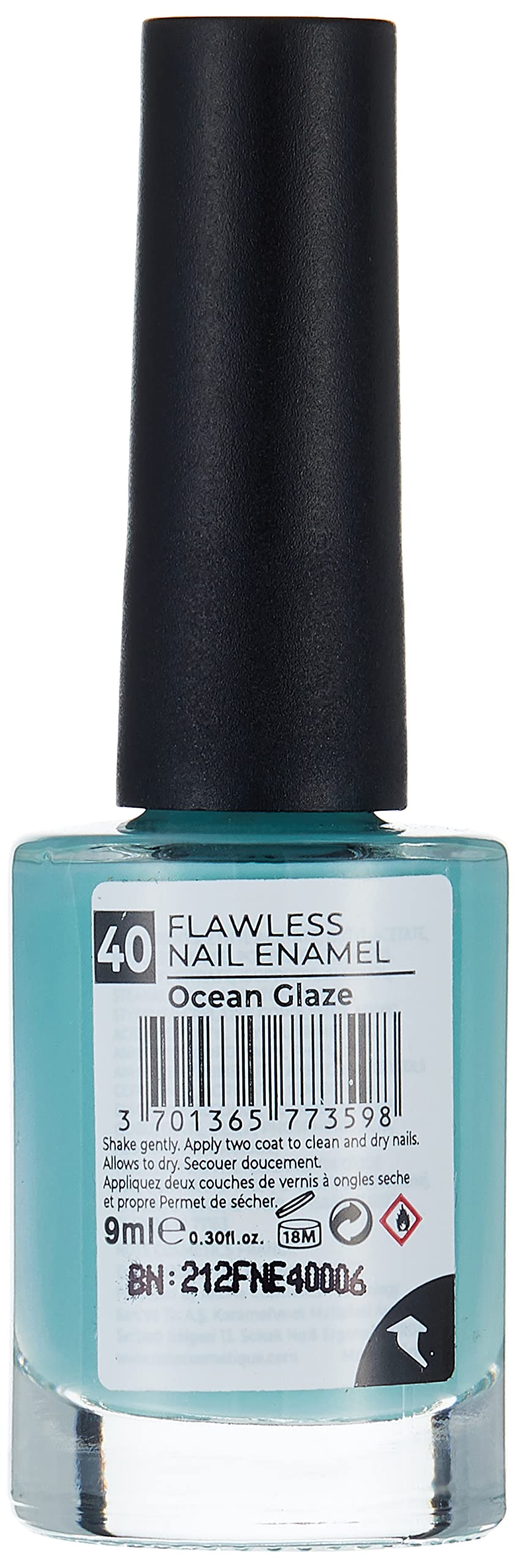 Note Nail Flawless Oje 40 Ocean Glaze, Yeşil (2 paketi)