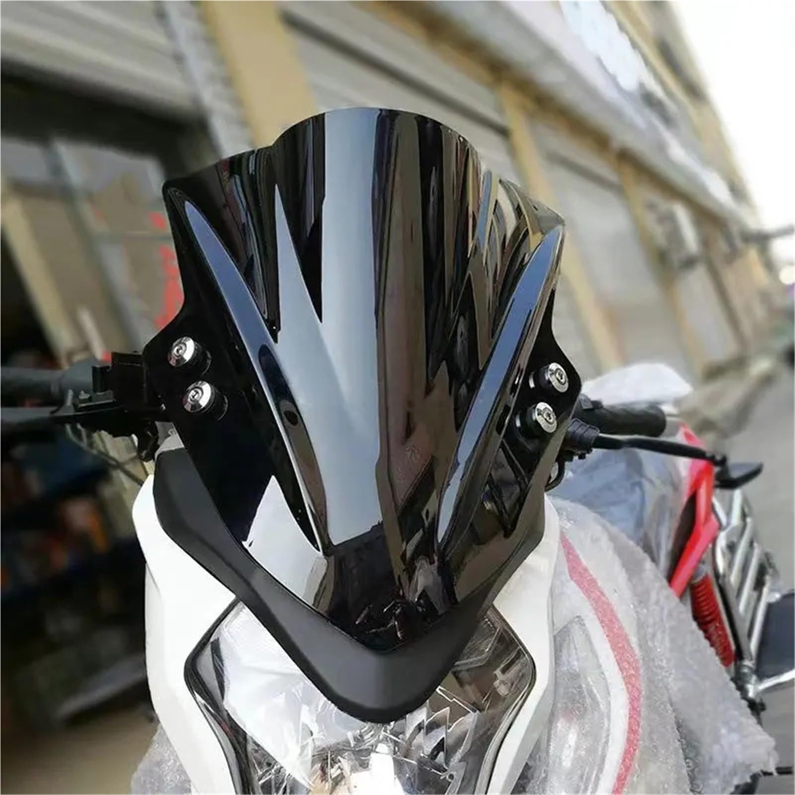 Fit For Yamaha MT09 MT125 FZ1 FZ6 FZ8 MT-01 MT03 MT07 Adjustable Bracket 7/8" 22mm Handlebar Windscreen Windshield Wind Deflectors(Clear Iruidium)