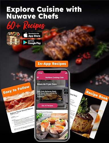Miniatura 11 de Nuwave Bravo XL Pro - Horno tostador con freidora de aire con combo de parrilla, nuevo sistema de convección ultrarrápido 2025, 35% más crujiente, 2