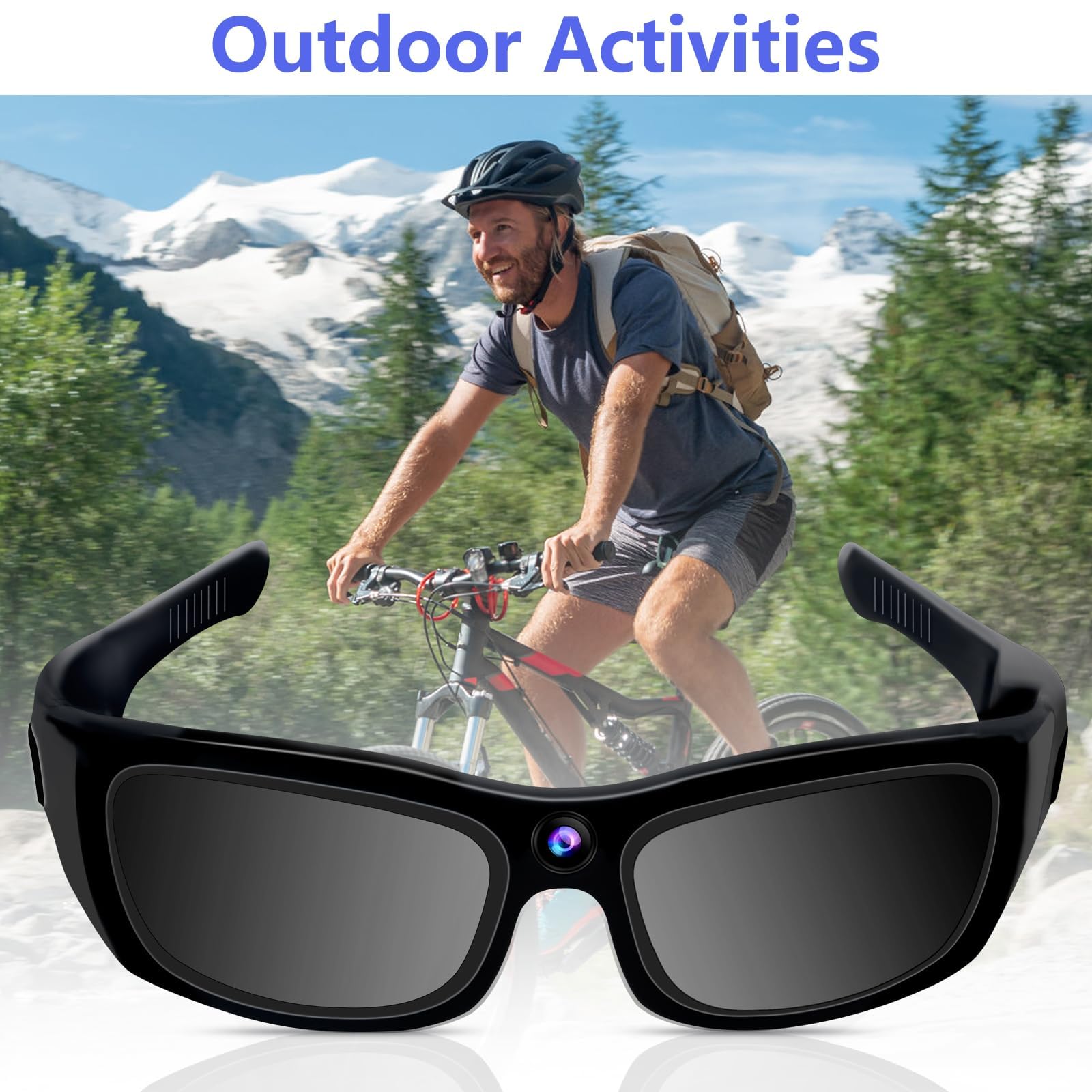 Sunglasses Camera 1080P Sport Video Glasses with Bluetooth - Dettaglio