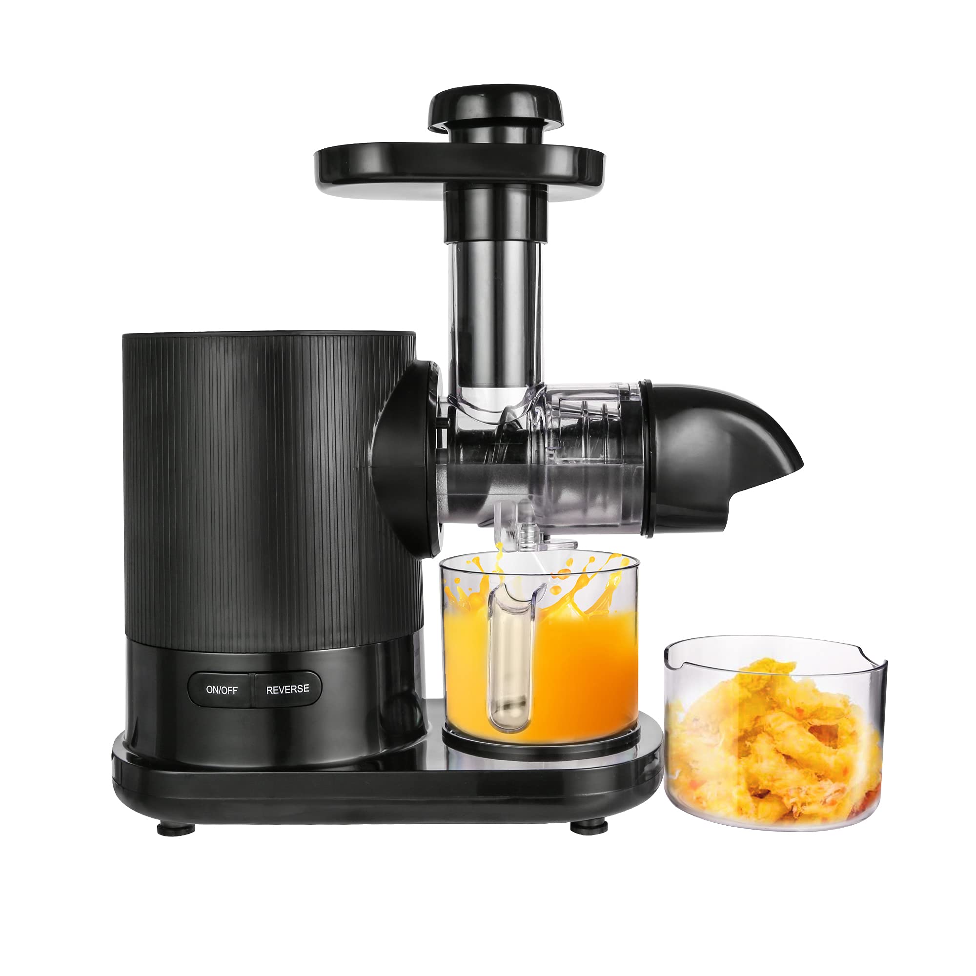 Vilobos Cold Press Juicer Machines, Slow Masticating Juicer with Quiet Motor, High Nutrient Retention, Easy to Clean, Spiral Auger Technology for Vegetables & Fruits, Dishwasher Safe (Black)