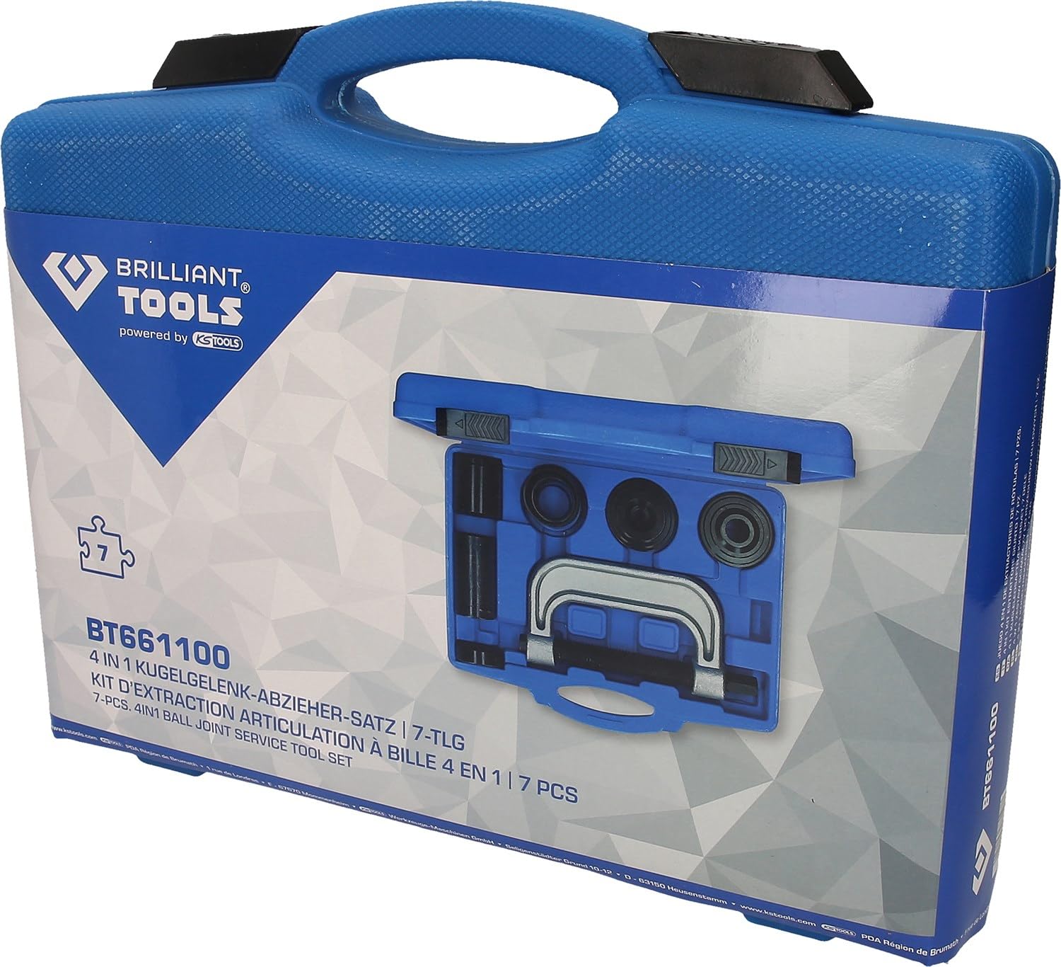 BRILLIANT TOOLS BT661100 4 in 1 Kugelgelenk-Abzieher-Satz | 7-tlg [Powered by KS TOOLS]
