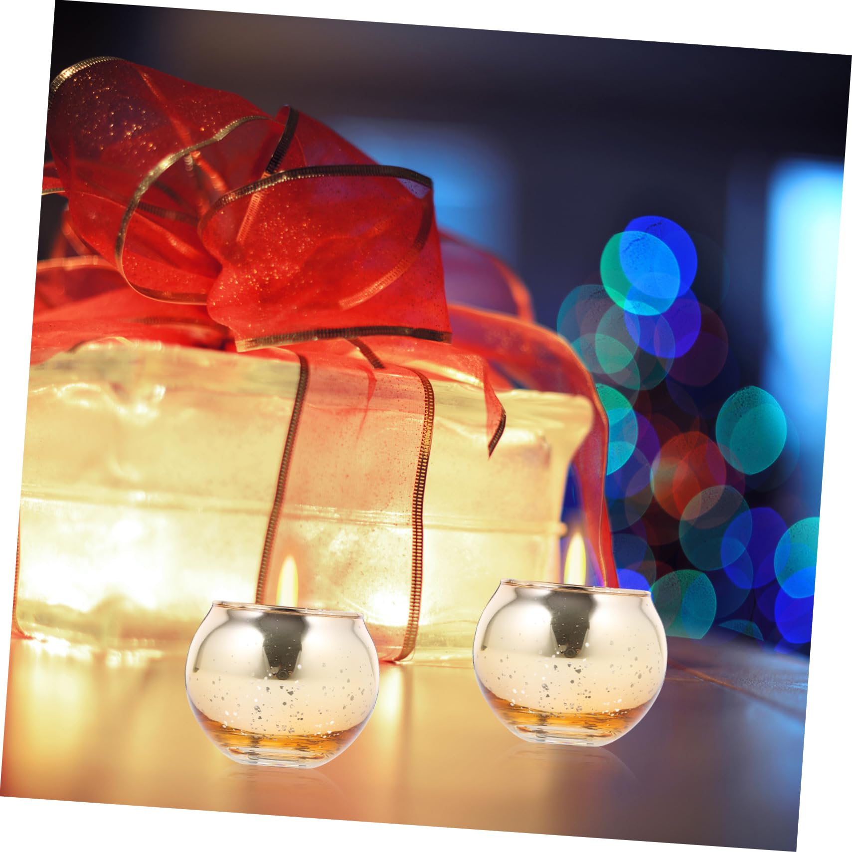 VOSAREA 12pièces Porte-Bougies Votives Verre Transparent Contenant pour Bougies Chauffe-Plat Bougeoir De Table Décoratif avec Base Stable