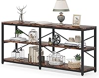 Vista 10 de Tribesigns Mesa consola extra larga de 70.9 pulgadas, moderna mesa de sofá detrás del sofá con estantes de almacenamiento, mesa de entrada