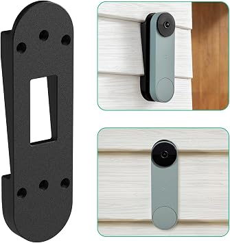 OLAIKE Vinyl Siding Mount Compatible with Google Nest Doorbell Battery, Nest Doorbell Battery Apply to 4" Standard Vinyl, Hardi Board or Flat Surface, Security Screw, Black