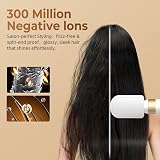 UKLISS Seche Cheveux Professionnel 7 en 1, Brosse Soufflante Brushing Set avec Auto-Wrap Boucleur a Cheveux, Hair Dryer, Brosse Soufflante Lissante, Airstyler pour Sécher, Boucler, Lisser - Blanc - 7