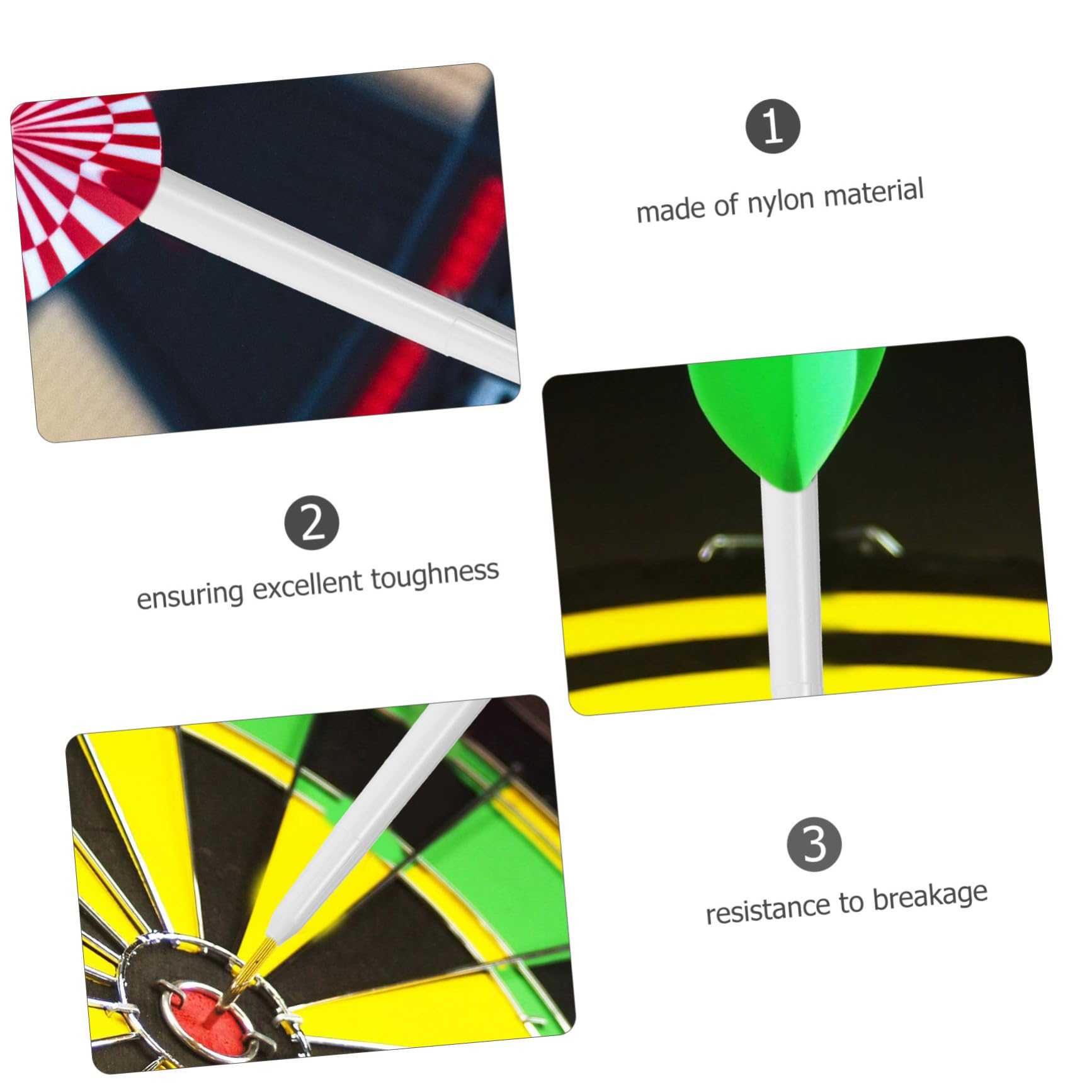 KOMBIUDA 50pcs Nylon Shafts Threaded Shafts Replacement for Professional and Amateur Play