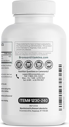 Miniatura 7 de Bronson Glicinato de magnesio 200 mg por porción quelado para una alta absorción, suave para el estómago, sin OMG, 240 cápsulas vegetarianas