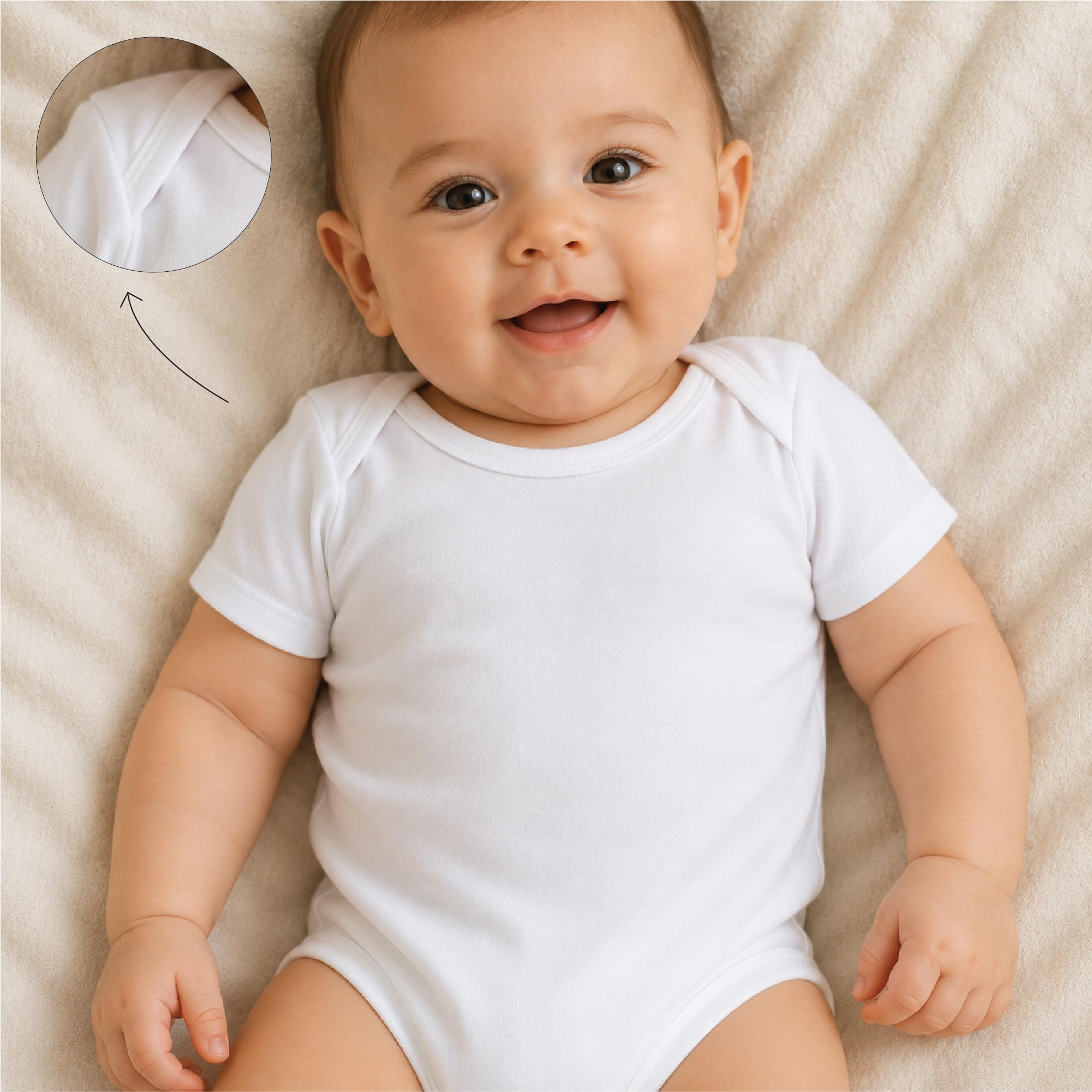 bistyle Body para bebé unisex de manga corta de algodón orgánico para niños y niñas, paquete de 5