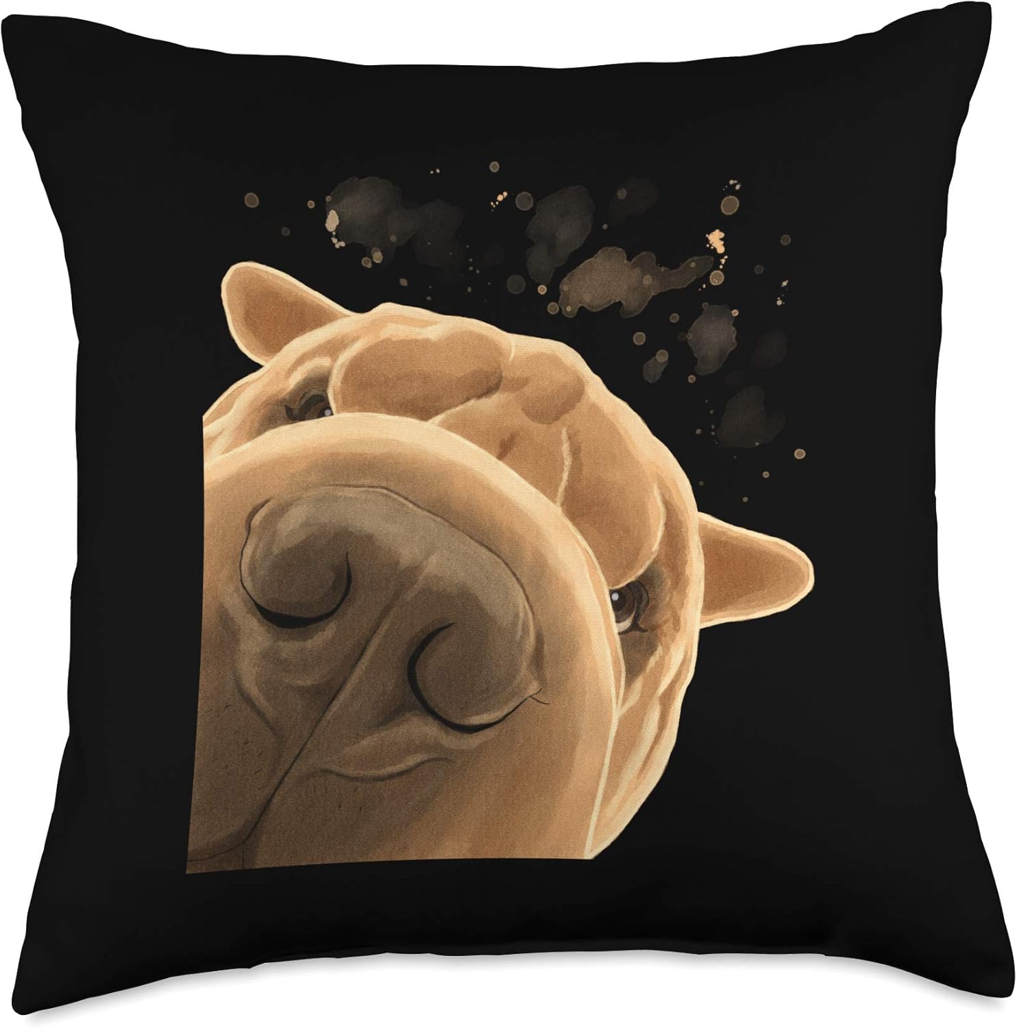 Funny Dog Shar Pei Throw Pillow