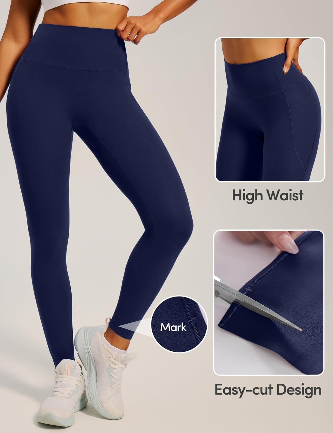 IUGA Invisible Scrunch Butt Lifting Leggings for Women No Front Seam Workout Leggings with Pockets Tummy Control Yoga Pants - Image 5