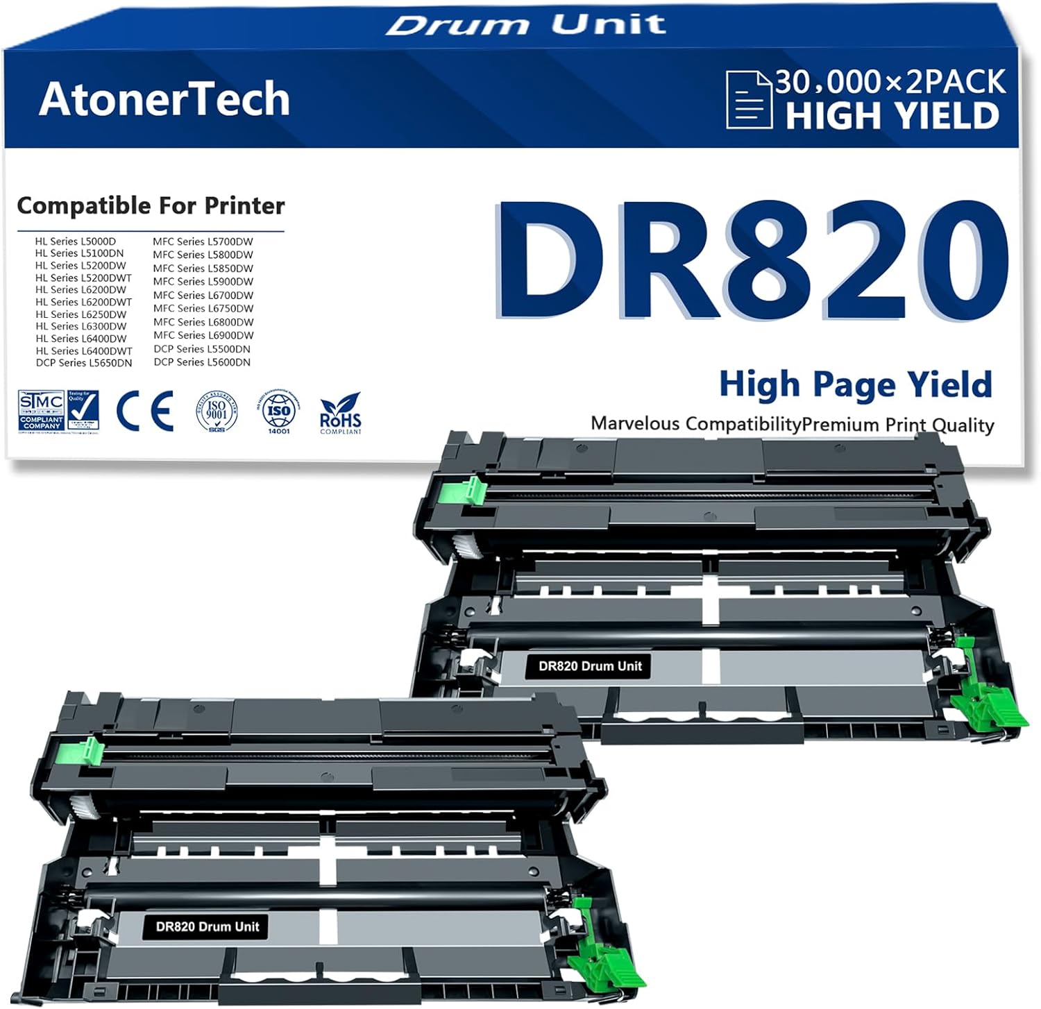 AtonerTech DR820 DR 820 Drum Unit Replacement for Brother