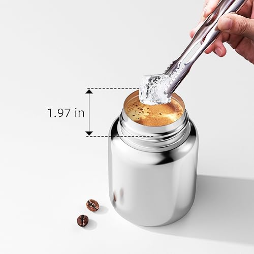 Miniatura 4 de Mini botella de agua aislada de 10.8 onzas, vaso pequeño aislado al vacío para bebidas calientes y frías, boca ancha, a prueba de fugas, taza de