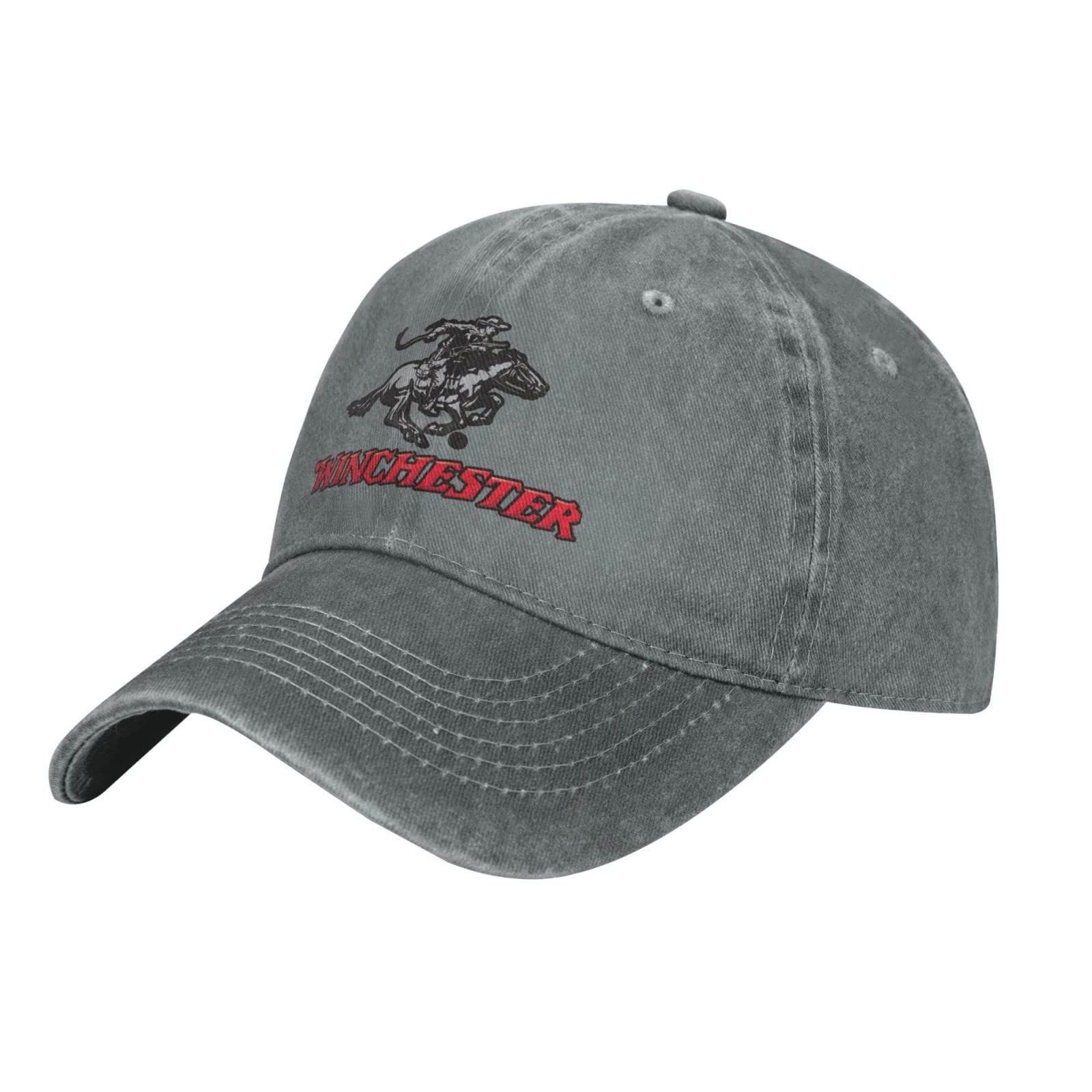 Dpgufpv Unisex Gray Winchester Hat Adjustable Baseball Cap Cotton Cowboy Hats, Fashionable For Man Woman