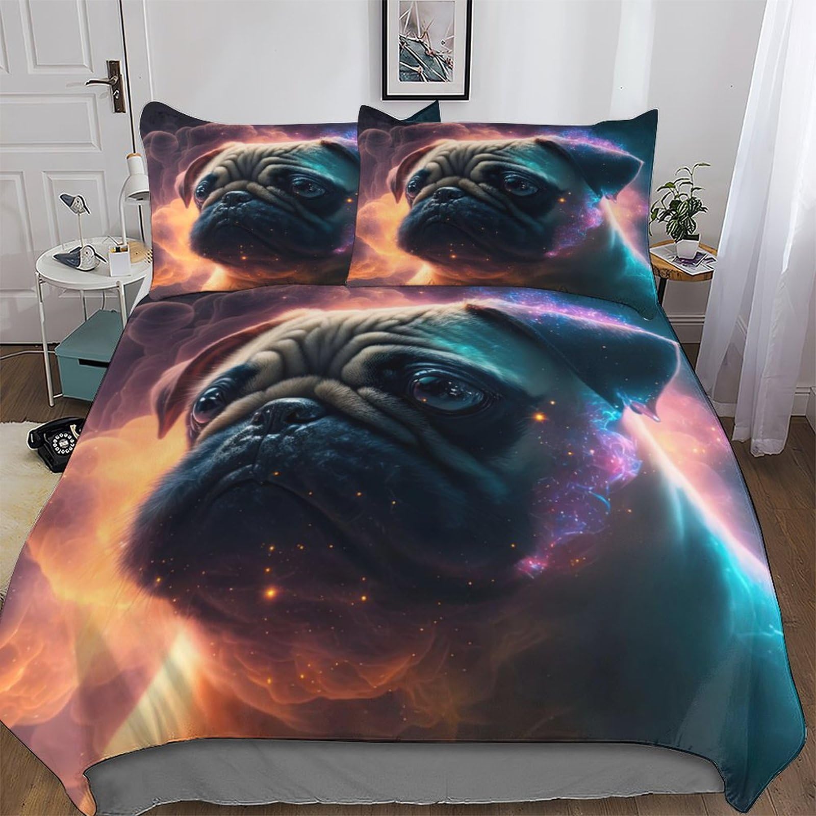 Housse de couette avec fermeture éclair Carlin parure de lit double 200x200