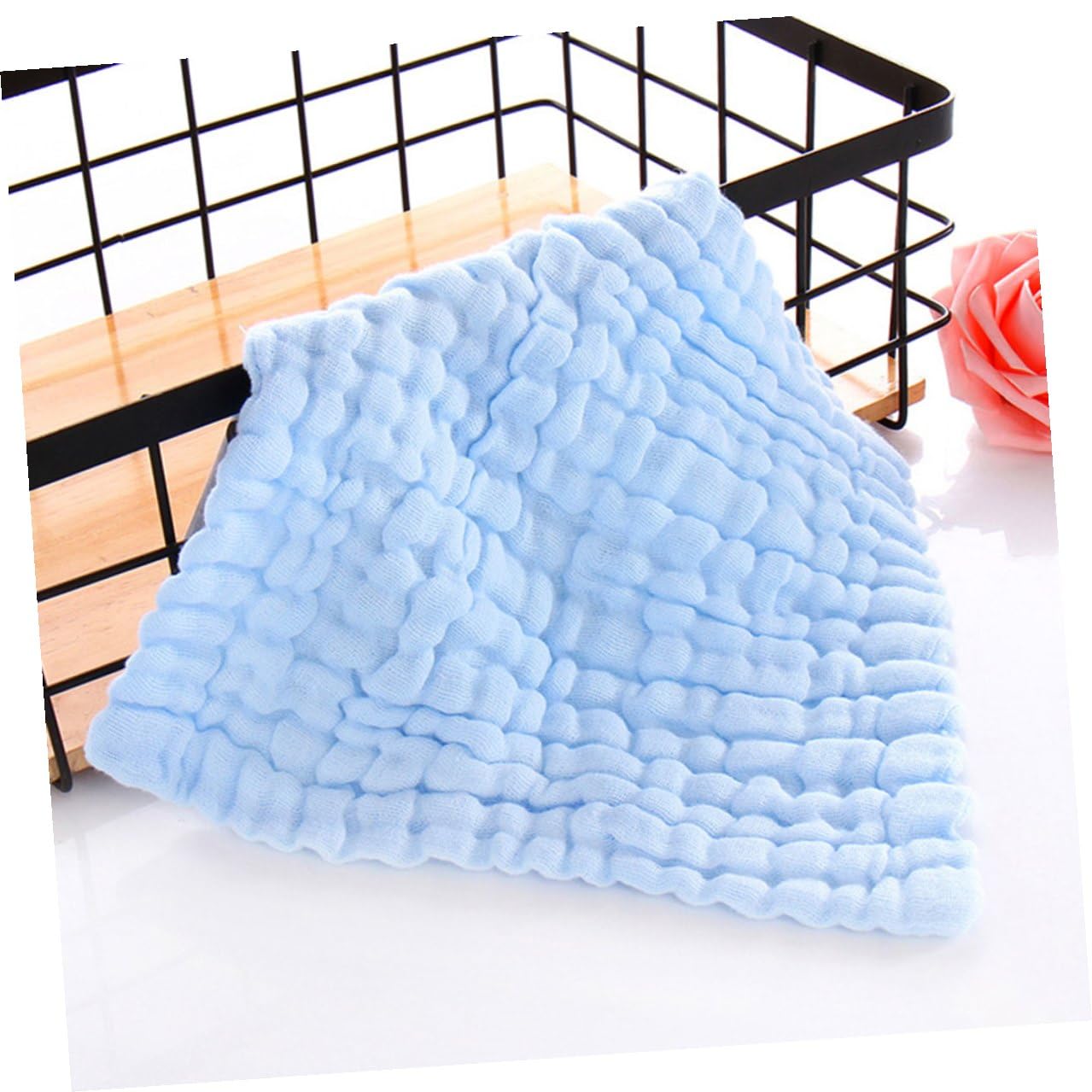 6pcs Muslin Burp Cloths Soft Absorbent Cotton Washcloths for Boys and Multifunctional Saliva and Sweat Towels for Newborns and Giving