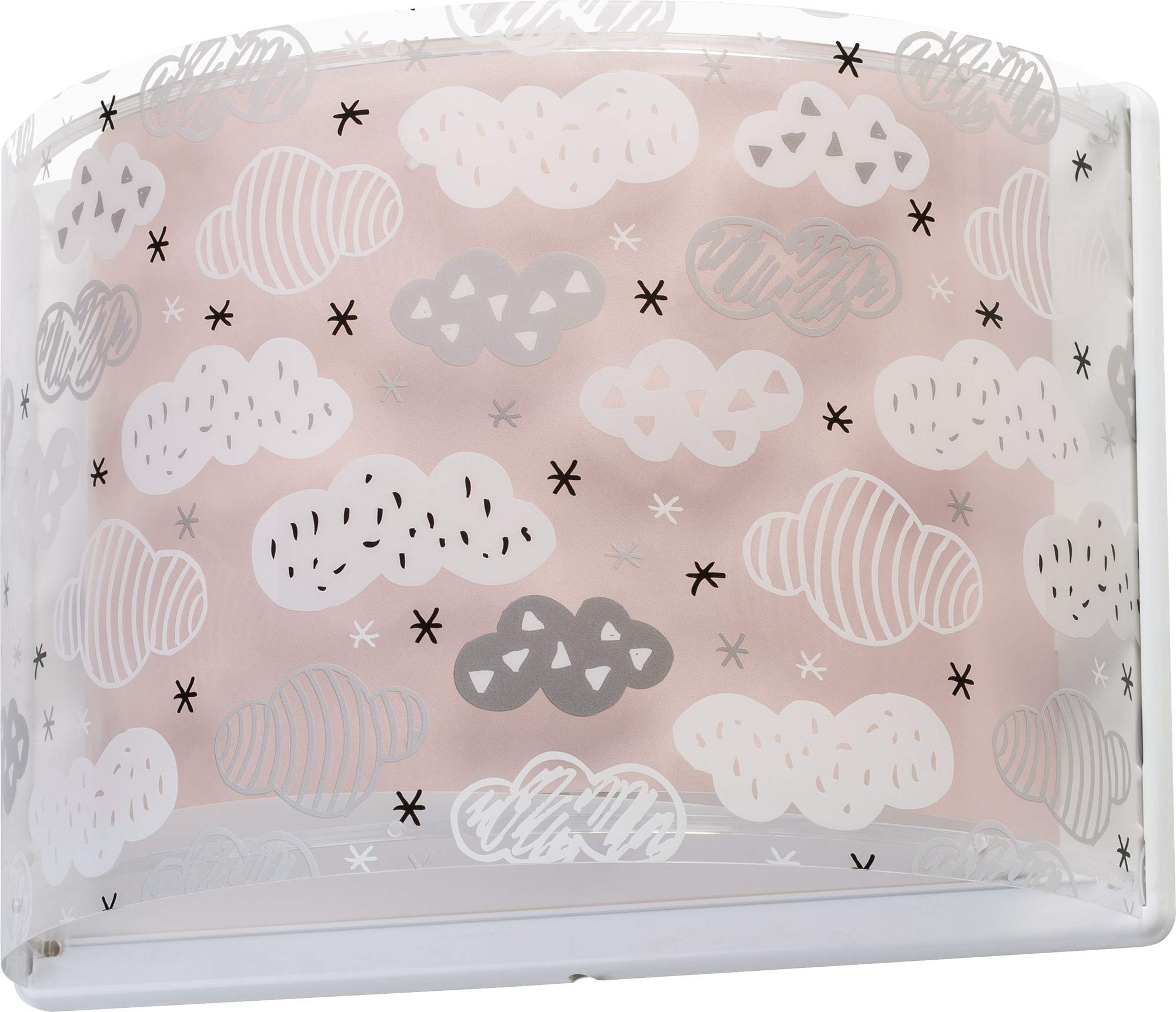 Lámpara Aplique Pared infantil Clouds Nubes Rosa