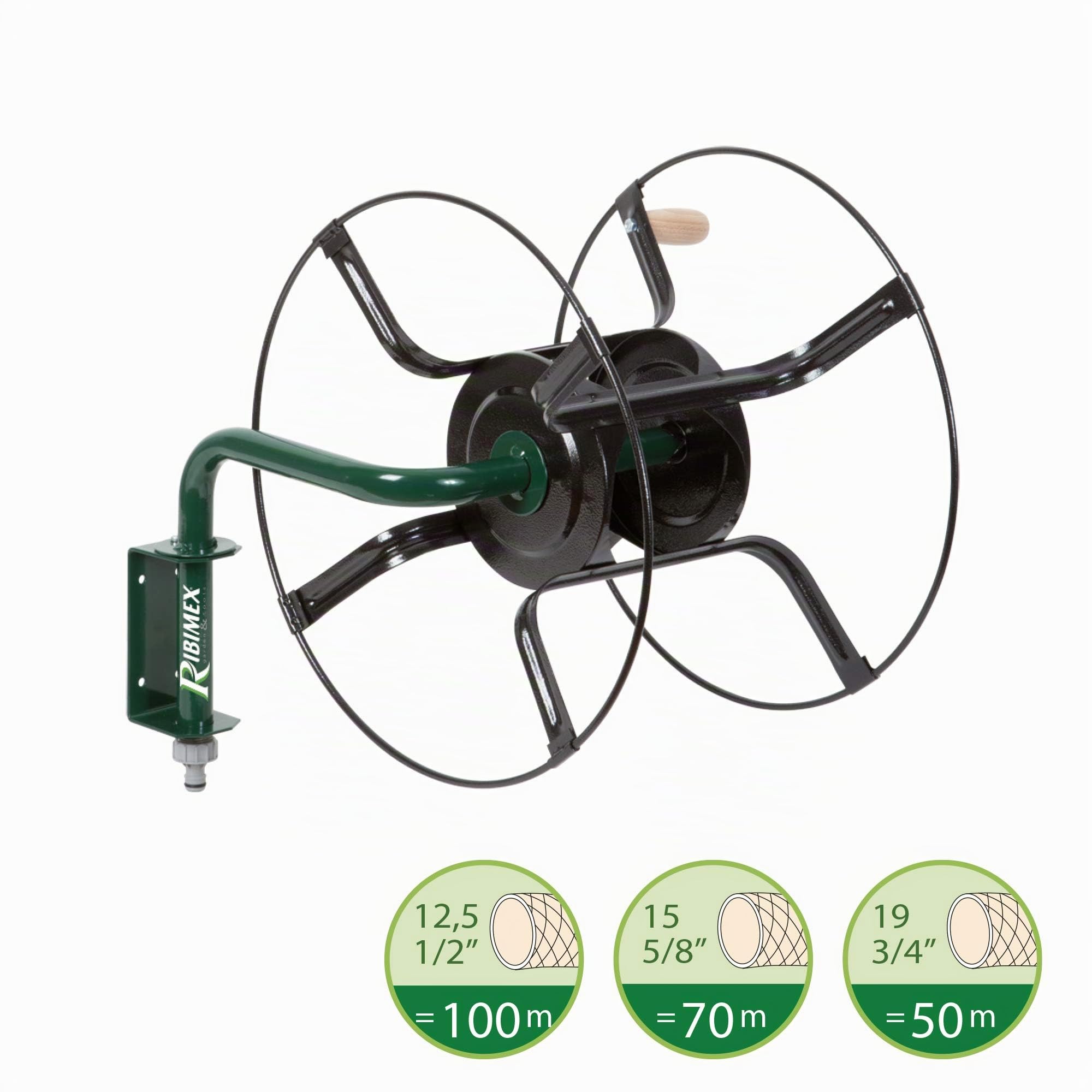 RIBIMEX PRA/DB.1110 Carrete de manguera de pared