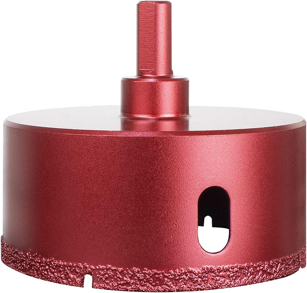 Meccion Diamond Drill Bit Brazed Core Hole Saws 80mm 3-1/8" Performance Hollow Hole Cutter for Glass/Tile/Granite/Marble/Porcelain (80mm)