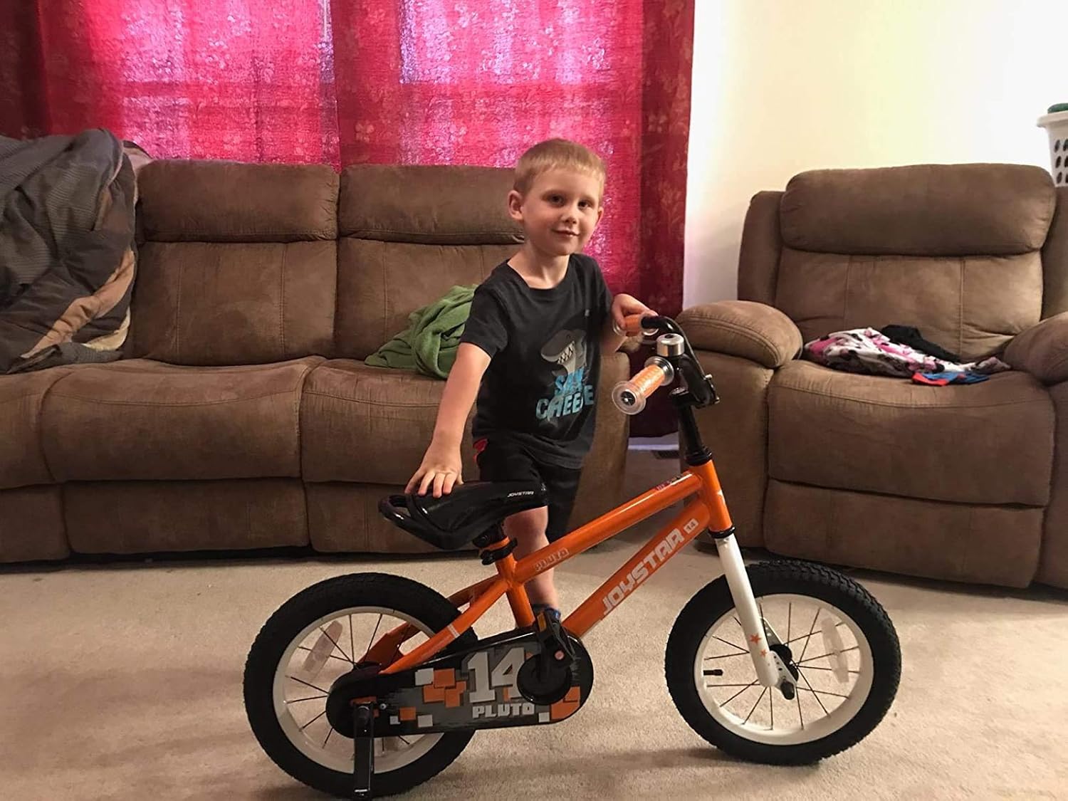 JOYSTAR Pluto Kids Bike with Training Wheels for 12 14 16 18 20 inch Bike, Kickstand for 18 20 inch BMX Freestyle Bicycle (Black Blue Red Green Orange Pink Golden) : Sports & Outdoors