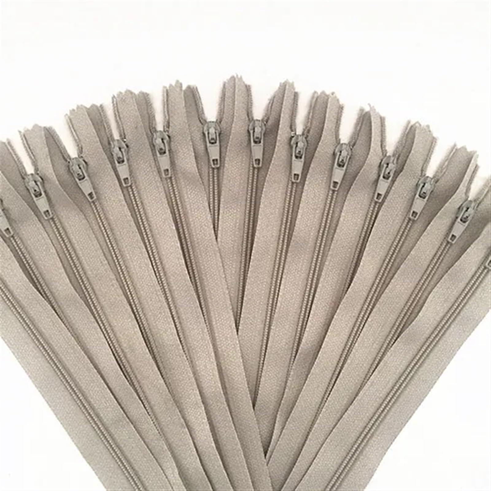 Xpjyua Beige Zipper 10Pcs Nylon Coil Zippers Tailor Sewer Craft Diy Apparel Sewing Supplies,Crafts Sewing(,16Inch (40Cm))