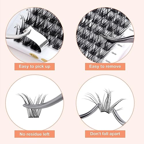 Miniatura 4 de Extensiones de pestañas individuales, 60 unidades, extensiones de pestañas individuales, 0.394-0.630 in de longitud, reutilizables, suaves,