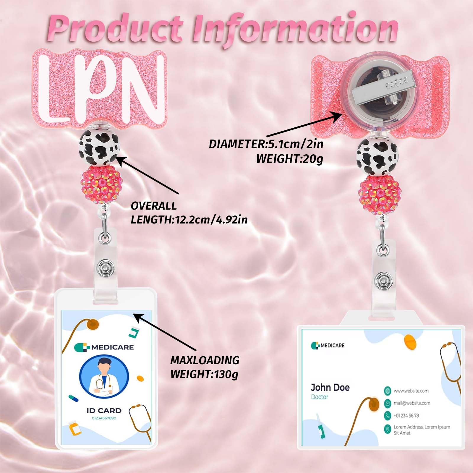 Snapklik.com : Badge Reel Holder LPN Retractable Name Tag Holder ...
