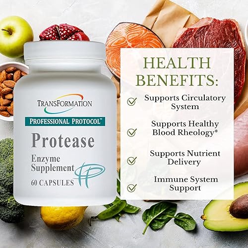 TRANSFORMATION THE GENESIS OF GOOD HEALTH Enzimas Suplemento digestivo de proteasa fórmula avanzada, apoya la digestión saludable, inmunidad,