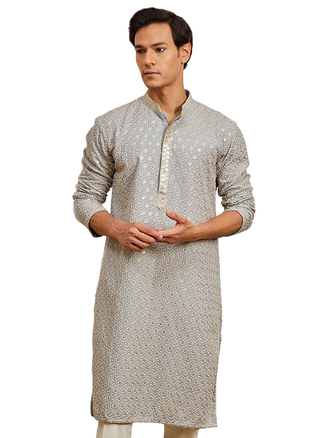 Men's Rayon Kurta - This Men's Kurta exudes Elegance with its Intricate Design and Sophisticated Color Palette.-image-27