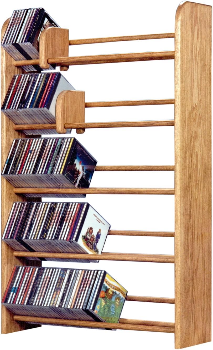 The Wood Shed Solid Oak CD Rack, Unfinished