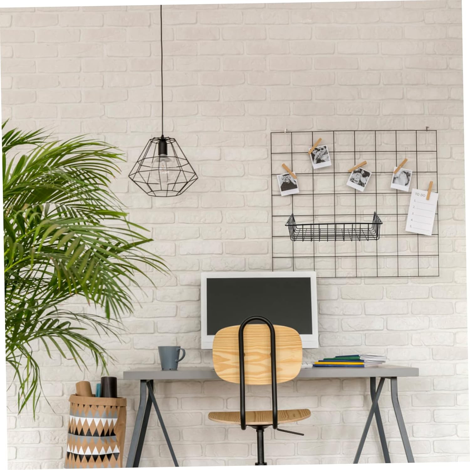 4sets Wall Grid for Storage Hanging with Hooks for Organizing Sundries Peg Board Panels for Home Decor and Craft Display 2pcs*4