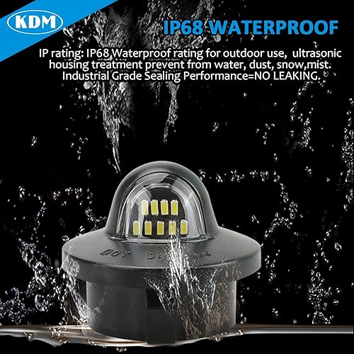 Miniatura 5 de KDM Luces LED para placa de matrícula para Ford F-150 F250 F350 F450 F550 Heavy Duty Ranger Explorer Bronco Excursion Expedition - Lámpara de